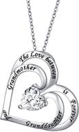 💖 sterling silver heart pendant necklace, daughter & granddaughter jewelry from dad, mom, grandmother - s925 logo