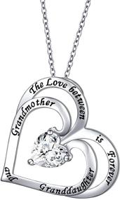 img 4 attached to 💖 Sterling Silver Heart Pendant Necklace, Daughter & Granddaughter Jewelry from Dad, Mom, Grandmother - S925