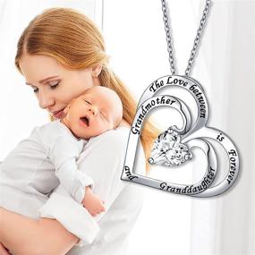 img 3 attached to 💖 Sterling Silver Heart Pendant Necklace, Daughter & Granddaughter Jewelry from Dad, Mom, Grandmother - S925