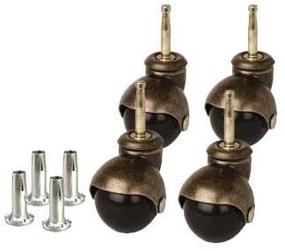 img 1 attached to 🪟 Enhance Your Furniture with Caster Classics 4 Pack 2 Inch Antique Rollers