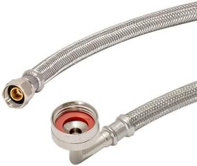 img 3 attached to Eastman 41013: 8 Feet Silver Braided Stainless Steel Dishwasher Connector with Elbow - Premium Quality for hassle-free installation