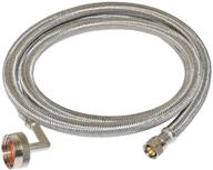 eastman 41013: 8 feet silver braided stainless steel dishwasher connector with elbow - premium quality for hassle-free installation логотип