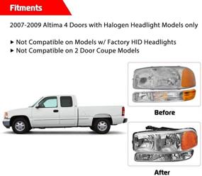 img 2 attached to Chrome Housing Amber Reflector Clear Lens Replacement Headlight Assembly and Park/Signal 🚦 Headlamp (GGMSR99-A4) - Compatible with 1999-2006 GMC Sierra 1500 2500 3500, 2000-2006 GMC Yukon