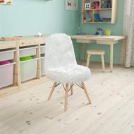 🪑 kids' home store shaggy white chair by flash furniture in kids' furniture logo