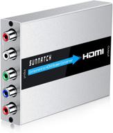 💡 преобразователь компонентов sunnatch в hdmi с функцией скалера, преобразователь rgb в hdmi, адаптер 5rca ypbpr в hdmi, компонентный в hdmi адаптер для разрешения 1080p, прочное алюминиевое исполнение логотип