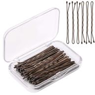 aiex 50pcs hair pins kit: secure hold 💇 bobby pins for women, girls, and hairdressing salon (brown) logo