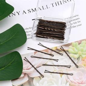 img 1 attached to AIEX 50Pcs Hair Pins Kit: Secure Hold 💇 Bobby Pins for Women, Girls, and Hairdressing Salon (Brown)