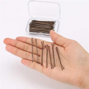 img 2 attached to AIEX 50Pcs Hair Pins Kit: Secure Hold 💇 Bobby Pins for Women, Girls, and Hairdressing Salon (Brown)