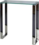 🌟 cortesi home forli modern glass and stainless steel entryway console table - sleek 28" wide accent piece logo