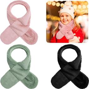 img 4 attached to Pieces Fleece Winter Adjustable Children Girls' Accessories