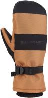 🧤 carhartt black waterproof insulated mittens: superior men's accessories for winter logo