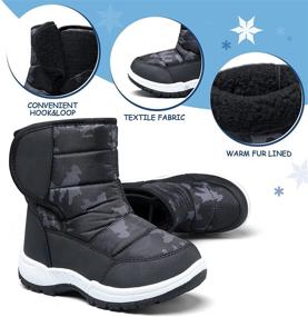 img 1 attached to 👞 Будьте в безопасности и стильными с зимней обувью KomForme Anti Slip для маленьких мальчиков на улице