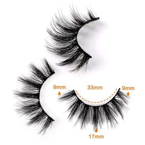 img 1 attached to 👁️ 10 Pairs FANXITON Natural Look False Eyelashes with 3D Fluffy Volume and Glue