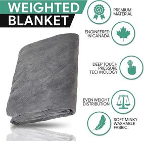 img 3 attached to Hush Blanket: The Classic Luxury Weighted Blanket with 🛌 Oeko-Tex Certified Cotton Material, Non-Toxic Glass Sand, and Included Duvet Cover