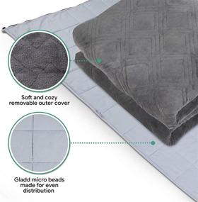 img 1 attached to Hush Blanket: The Classic Luxury Weighted Blanket with 🛌 Oeko-Tex Certified Cotton Material, Non-Toxic Glass Sand, and Included Duvet Cover