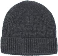 🧢 dahlia men's skullies & beanies - wool, knit winter hat, fleece lined: ultimate warmth and style logo