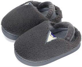 img 3 attached to Warm and Cozy Winter Slippers for Little Boys' Indoor Shoes