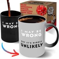 gr8am color-changing cute mugs 16oz - highly unlikely, but i may be wrong - best big coffee ☕🎅 mug for kids, dad, or mom. unique & funny kids mug for hot chocolate or novelty coffee mug for christmas logo