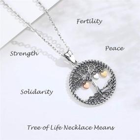 img 2 attached to Sterling Silver Tree of Life Necklace - Ideal Family Tree Pendant Jewelry Gifts for Women, Girls, Moms, Wives, Children, and Grandmas