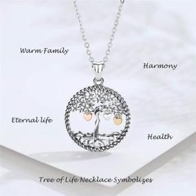 img 3 attached to Sterling Silver Tree of Life Necklace - Ideal Family Tree Pendant Jewelry Gifts for Women, Girls, Moms, Wives, Children, and Grandmas