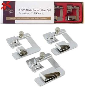 img 4 attached to 🧵 Madam Sew Rolled Hem Presser Foot Set – Wide Hemmer Foot Kit for Singer, Brother, Janome and More