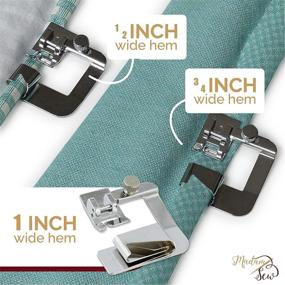 img 1 attached to 🧵 Madam Sew Rolled Hem Presser Foot Set – Wide Hemmer Foot Kit for Singer, Brother, Janome and More
