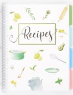 8.5x11 personal recipe notebook: blank recipe book to customize your own recipes, removable hardcover recipe journal with 8 dividers and 24 tabs, holds up to 240 recipes logo