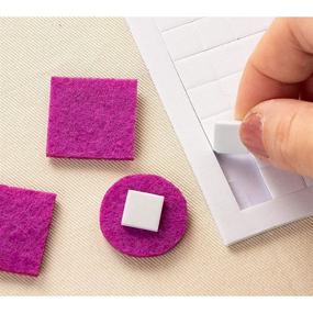 img 2 attached to 🧩 1056 Pieces of 0.4 inch Adhesive Foam Squares with Dual-Adhesive Mounts and Backing Dots