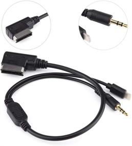 img 3 attached to 🎶 Qiilu AMI Music Interface Adapter Cable for A3/A4/A5/A6/A8/Q5/Q7/ Series - 3.5mm Jack Aux MP3 Compatibility, 50cm Length