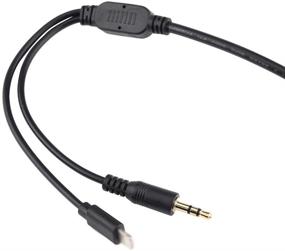 img 1 attached to 🎶 Qiilu AMI Music Interface Adapter Cable for A3/A4/A5/A6/A8/Q5/Q7/ Series - 3.5mm Jack Aux MP3 Compatibility, 50cm Length