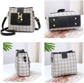 img 2 attached to Top-rated Bestsent Women's PU Leather Crossbody Bag: Stylish Plaid Shoulder Purse