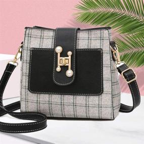 img 1 attached to Top-rated Bestsent Women's PU Leather Crossbody Bag: Stylish Plaid Shoulder Purse