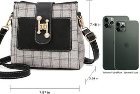 img 3 attached to Top-rated Bestsent Women's PU Leather Crossbody Bag: Stylish Plaid Shoulder Purse