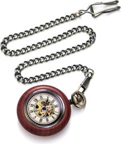 img 1 attached to 🕰️ Vintage Mechanical Steampunk Skeleton Watch by TREEWETO