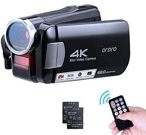 img 3 attached to 🎥 ORDRO HDR-AC2 4K Ultra HD Mini Camcorder with 48MP IR Night Vision: Vlogging Camera Recorder with Remote Control, 3.0'' IPS Screen, Lightweight Design, 2 Batteries - Perfect for YouTube