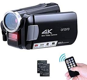 img 4 attached to 🎥 ORDRO HDR-AC2 4K Ultra HD Mini Camcorder with 48MP IR Night Vision: Vlogging Camera Recorder with Remote Control, 3.0'' IPS Screen, Lightweight Design, 2 Batteries - Perfect for YouTube