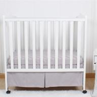 🛏️ casaja mini crib skirt сборка, шелковистый мягкий микрофибр с крепкой платформой для мини и портативных кроваток - 24" х 38", 12" щедрый подъемный подол, легко очищаемый, светло-серый. логотип