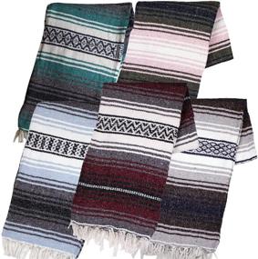 img 1 attached to 🧘 Canyon Creek Mixed Falsa Yoga Blanket - Authentic Mexican Style