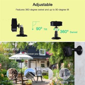 img 2 attached to 📸 Blink Mini Camera Mounting Bracket - 360 Degree Adjustable Ceiling or Wall Mount, Indoor and Outdoor - 3-Pack
