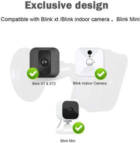 img 3 attached to 📸 Blink Mini Camera Mounting Bracket - 360 Degree Adjustable Ceiling or Wall Mount, Indoor and Outdoor - 3-Pack