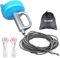 🚰 powerful drain clog remover: 35ft professional drain auger for tubshroom drain, kitchen sink - includes toilet snake, one drain cleaner tool, gloves, and storage bag logo