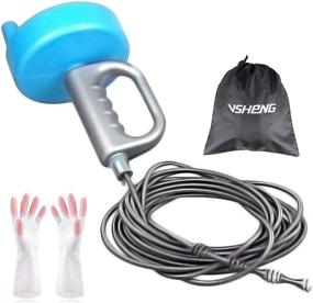 img 4 attached to 🚰 Powerful Drain Clog Remover: 35ft Professional Drain Auger for Tubshroom Drain, Kitchen Sink - Includes Toilet Snake, One Drain Cleaner Tool, Gloves, and Storage Bag
