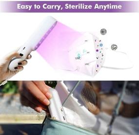 img 2 attached to 🔆 ETROBOT UV-C Light Sanitizer: Portable Sterilizer Wand, 7W USB Charge Disinfection Lamp for Home, Hotel, Toilet, Car, Pet Area - White