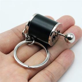 img 3 attached to 🔑 Waterwood Creative Auto Part Model Gear Box Shifter Keychain: Silver & Black Keychain Ring for Auto Enthusiasts