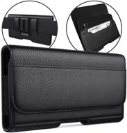 💼 meilib belt holster case for samsung galaxy s20 fe/s10+/s9+/s8+ - phone pouch with belt clip, credit card holder - compatible with other phone cases logo