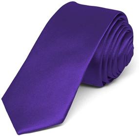 img 1 attached to TieMart Blush Skinny Solid Necktie Men's Accessories