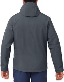 img 3 attached to 🧥 CAMEL CROWN Men's Softshell Jacket - Fleece Lined, Waterproof, Windproof, Lightweight Outerwear with Full Zip - Ideal for Hiking, Work, and Travel