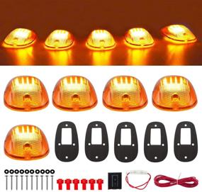 img 4 attached to Amber LED Cab Roof Marker Lights for Dodge Ram 1500, 2500, 3500 (2003-2016) with Amber Lens