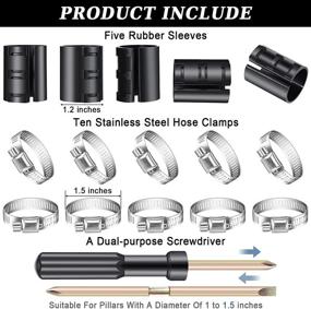 img 3 attached to 🔧 Repairing a Sinking Office Chair - Replacement Set: 5-Piece Gas Lift Cylinder, 10-Piece Stainless Steel Hose Clamps, Dual-Purpose Screwdriver - Excludes Gas Lift Cylinder