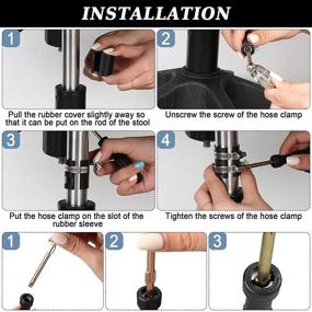 img 1 attached to 🔧 Repairing a Sinking Office Chair - Replacement Set: 5-Piece Gas Lift Cylinder, 10-Piece Stainless Steel Hose Clamps, Dual-Purpose Screwdriver - Excludes Gas Lift Cylinder